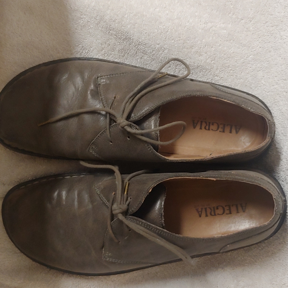 Alegria gray leather shoes mn. sz.46